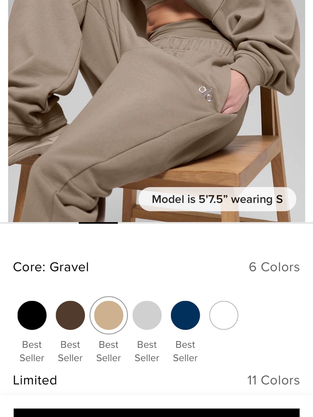 ALO Yoga Women’s Taupe Accolade straight leg Sweatpants - Relaxed Fit - Picture 8 of 8